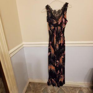 Nali Collection women's black maxi dress nwt